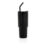 Tropffreier Thermobecher aus recyceltem Edelstahl, 900 ml farbe schwarz dritte Ansicht