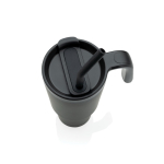 Tropffreier Thermobecher aus recyceltem Edelstahl, 900 ml farbe schwarz siebte Ansicht