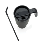 Tropffreier Thermobecher aus recyceltem Edelstahl, 900 ml farbe schwarz neunte Ansicht