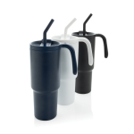 Tropffreier Thermobecher aus recyceltem Edelstahl, 900 ml farbe schwarz Ansicht in verschiedenen Farben