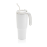 Tropffreier Thermobecher aus recyceltem Edelstahl, 900 ml farbe weiß