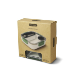 Lunchbox mit Innenbehältern und Gabel von Black+Blum, 1 L Ansicht mit Box