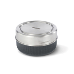 Glasschüssel mit tropfsicherem Deckel von Black+Blum, 750 ml farbe silber