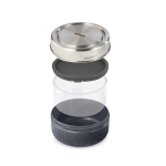 Glasschüssel mit tropfsicherem Deckel von Black+Blum, 750 ml farbe silber dritte Ansicht