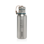 Thermoflasche aus Edelstahl mit Griff von Black+Blum, 500 ml farbe türkis Ansicht mit Druckbereich