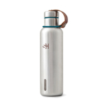 Thermoflasche aus Edelstahl mit Griff von Black+Blum, 750 ml farbe türkis Ansicht mit Logo