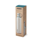 Thermoflasche aus Edelstahl mit Griff von Black+Blum, 750 ml farbe türkis Ansicht mit Box