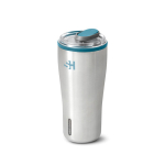 Tropfsicherer Thermobecher To Go von Black+Blum, 600 ml farbe türkis Ansicht mit Logo