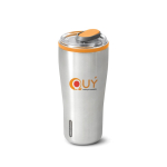 Tropfsicherer Thermobecher To Go von Black+Blum, 600 ml Ansicht mit Logo