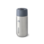 Tropfsichere Thermotasse aus Stahl von Black+Blum, 340 ml farbe grau Ansicht mit Logo