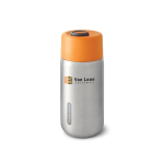 Tropfsichere Thermotasse aus Stahl von Black+Blum, 340 ml Ansicht mit Logo