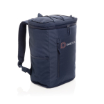 RPET-Kühltasche mit verstellbaren Riemen, 18 L farbe marineblau Ansicht mit Logo