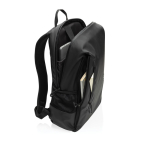Wasserfester RPET-Rucksack mit Fronttasche für PC, 15,6” farbe schwarz achte Ansicht