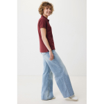 Damen-Piqué-Poloshirt aus recycelter Baumwolle, 220 g/m², Iqoniq farbe bordeaux dritte Ansicht mit Modell