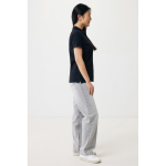 Damen-Piqué-Poloshirt aus recycelter Baumwolle, 220 g/m², Iqoniq farbe schwarz zweite Ansicht mit Modell