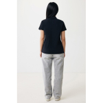 Damen-Piqué-Poloshirt aus recycelter Baumwolle, 220 g/m², Iqoniq farbe schwarz dritte Ansicht mit Modell