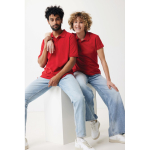 Damen-Piqué-Poloshirt aus recycelter Baumwolle, 220 g/m², Iqoniq farbe rot