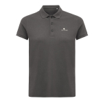 Damen-Piqué-Poloshirt aus recycelter Baumwolle, 220 g/m², Iqoniq farbe mattsilber Ansicht mit Logo