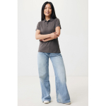 Damen-Piqué-Poloshirt aus recycelter Baumwolle, 220 g/m², Iqoniq farbe mattsilber Ansicht mit Modell