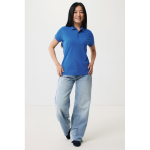 Damen-Piqué-Poloshirt aus recycelter Baumwolle, 220 g/m², Iqoniq farbe köngisblau Ansicht mit Modell