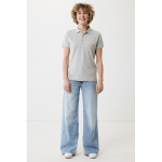 Damen-Piqué-Poloshirt aus recycelter Baumwolle, 220 g/m², Iqoniq farbe hellgrau zweite Ansicht mit Modell