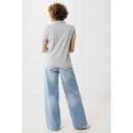 Damen-Piqué-Poloshirt aus recycelter Baumwolle, 220 g/m², Iqoniq farbe hellgrau dritte Ansicht mit Modell
