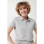 Damen-Piqué-Poloshirt aus recycelter Baumwolle, 220 g/m², Iqoniq farbe hellgrau