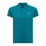 Damen-Piqué-Poloshirt aus recycelter Baumwolle, 220 g/m², Iqoniq farbe pastelgrün Ansicht mit Logo