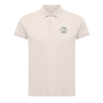 Damen-Piqué-Poloshirt aus recycelter Baumwolle, 220 g/m², Iqoniq farbe hellrosa Ansicht mit Logo