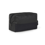 Kulturtasche aus recyceltem Polyester im eleganten Design farbe schwarz zweite Ansicht
