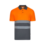 Kurzarm-Arbeits-Poloshirt in extra großer Größe, 160 g/m2, Velilla farbe orange dritte Ansicht