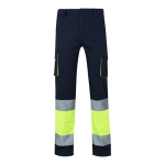 Elastische zweifarbige Arbeitshose mit Taschen, 240 g/m2, Velilla farbe gelb dritte Ansicht