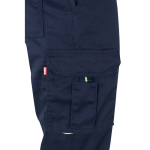 Elastische zweifarbige Arbeitshose mit Taschen, 240 g/m2, Velilla farbe gelb sechste Ansicht