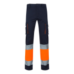 Elastische zweifarbige Arbeitshose mit Taschen, 240 g/m2, Velilla farbe orange dritte Ansicht