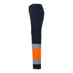 Elastische zweifarbige Arbeitshose mit Taschen, 240 g/m2, Velilla farbe orange vierte Ansicht