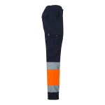 Elastische zweifarbige Arbeitshose mit Taschen, 240 g/m2, Velilla farbe orange fünfte Ansicht