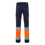 Elastische zweifarbige Arbeitshose mit Taschen, 240 g/m2, Velilla farbe orange