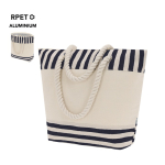 RPET-Kühltasche mit Aluminium-Innenfutter und gestreiftem Design