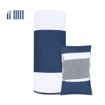 Strandhandtuch mit Hülle und wasserdichtem Fach, 200 g/m2 farbe marineblau erste Ansicht
