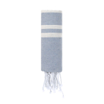 Pareo aus Baumwolle und Polyester mit Fransen, 150 g/m2 farbe hellblau erste Ansicht