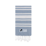 Pareo aus Baumwolle und Polyester mit Fransen, 150 g/m2 Ansicht mit Druckbereich