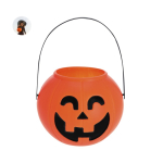 Halloween-Korb mit Kürbisdesign und Tragegriff