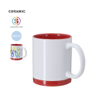 Keramiktasse mit farbigen Details für Sublimationsdruck, 350 ml