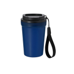 Becher mit Frosted-Finish und luftdichtem Deckel, 400 ml farbe blau erste Ansicht