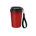 Becher mit Frosted-Finish und luftdichtem Deckel, 400 ml farbe rot erste Ansicht