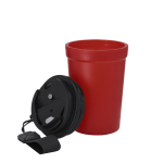 Becher mit Frosted-Finish und luftdichtem Deckel, 400 ml dritte Ansicht