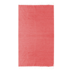 Pareo aus recycelter Baumwolle und RPET mit weißen Fransen, 180 g/m² farbe rot erste Ansicht