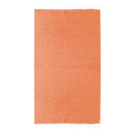 Pareo aus recycelter Baumwolle und RPET mit weißen Fransen, 180 g/m² farbe orange erste Ansicht