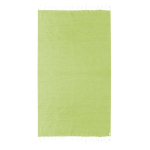 Pareo aus recycelter Baumwolle und RPET mit weißen Fransen, 180 g/m² farbe hellgrün erste Ansicht