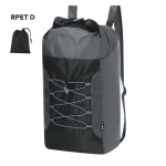Faltbarer Rucksack aus RPET-Polyester mit elastischen Schnüren